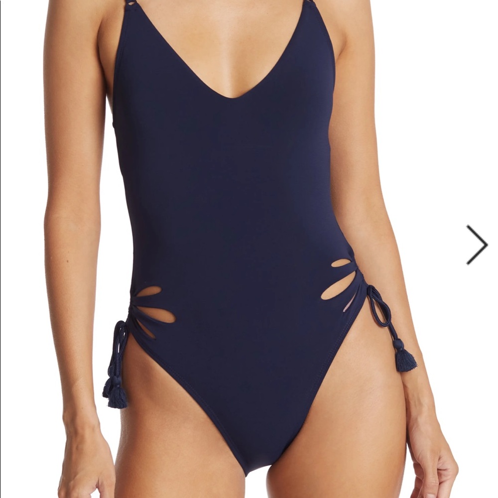 Robin Piccone Ava Petal Cutout One Piece Swimsuit